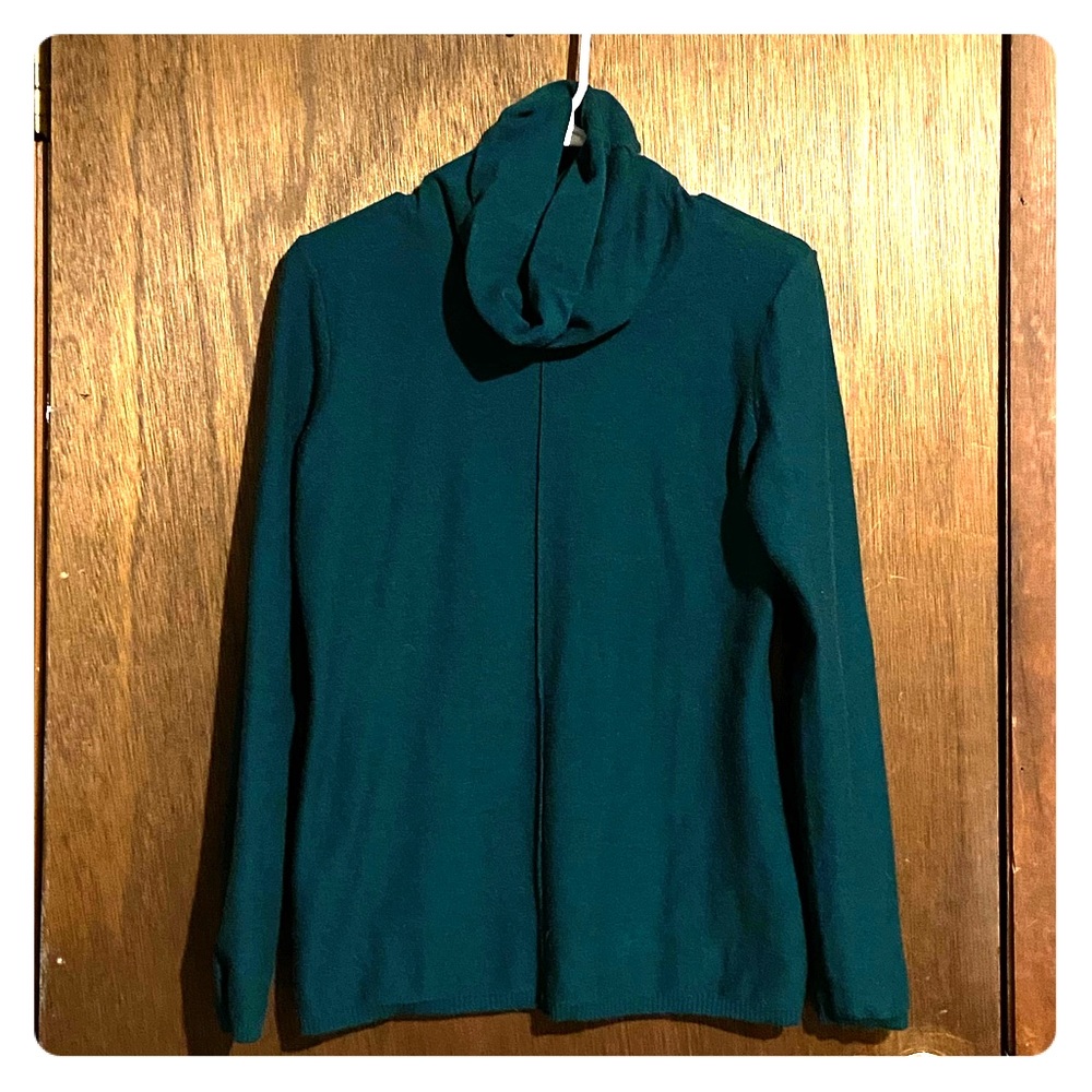 Green cowl neck sweater